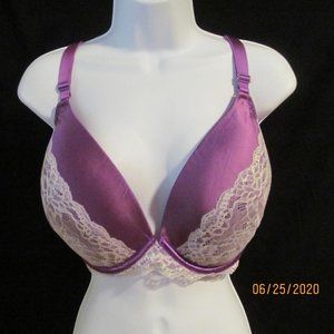 Cacique Push Up Plunge Cleavage Solution Bra 46C